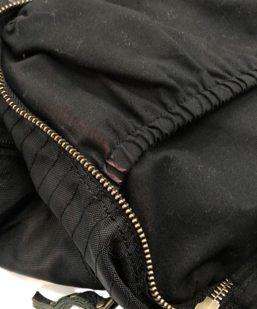 DIESEL（ディーゼル）DIESEL (ディーゼル) アーカイブメタルロゴレザーコンビリュック ブラックの古着・服飾アイテム