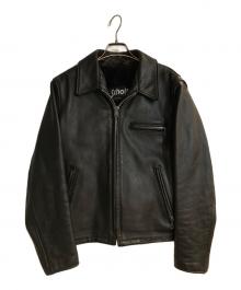 Schott（ショット）の古着「シングルライダースジャケット」｜ブラック