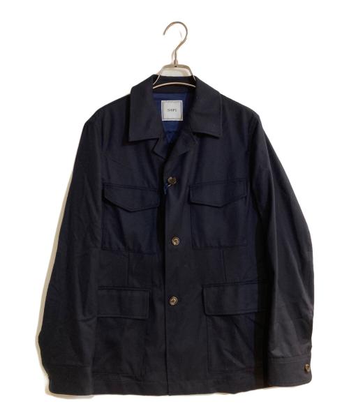 SHIPS（シップス）SHIPS (シップス) サキソニーサファリジャケット ネイビー サイズ:S 未使用品の古着・服飾アイテム