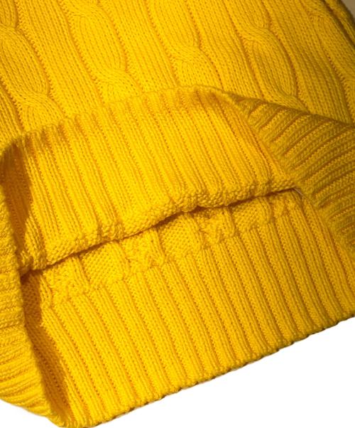 POLO RALPH LAUREN（ポロ・ラルフローレン）POLO RALPH LAUREN (ポロ・ラルフローレン) ケーブルクルーネックニット イエロー サイズ:XSの古着・服飾アイテム