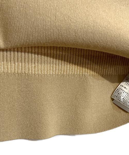 MICHAEL KORS（マイケルコース）MICHAEL KORS (マイケルコース) 半袖ニットスキッパーワンピース ゴールド サイズ:S 未使用品の古着・服飾アイテム