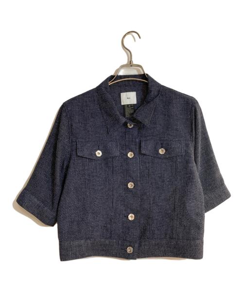 Sov.（ソブ）Sov. (ソブ) メランジメッシュジャケット ネイビー サイズ:Sの古着・服飾アイテム