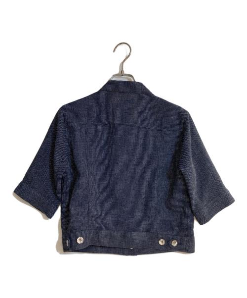 Sov.（ソブ）Sov. (ソブ) メランジメッシュジャケット ネイビー サイズ:Sの古着・服飾アイテム