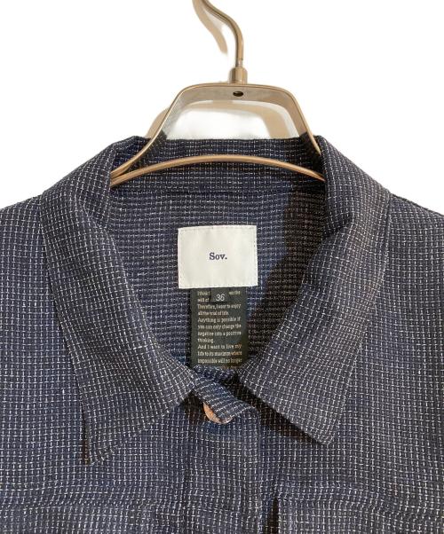 Sov.（ソブ）Sov. (ソブ) メランジメッシュジャケット ネイビー サイズ:Sの古着・服飾アイテム