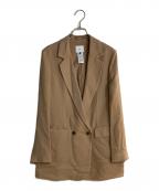 Sov.ソブ）の古着「シアーダブルテーラードジャケット」｜ベージュ
