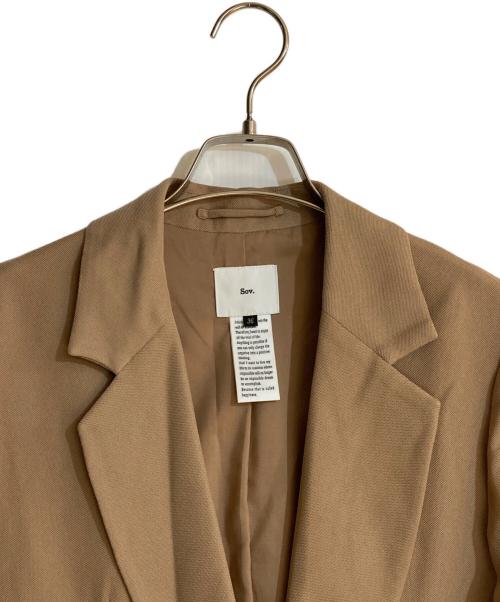 Sov.（ソブ）Sov. (ソブ) シアーダブルテーラードジャケット ベージュ サイズ:Sの古着・服飾アイテム