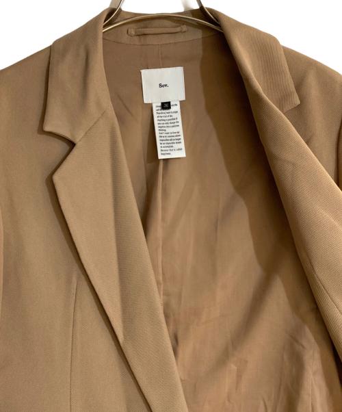Sov.（ソブ）Sov. (ソブ) シアーダブルテーラードジャケット ベージュ サイズ:Sの古着・服飾アイテム