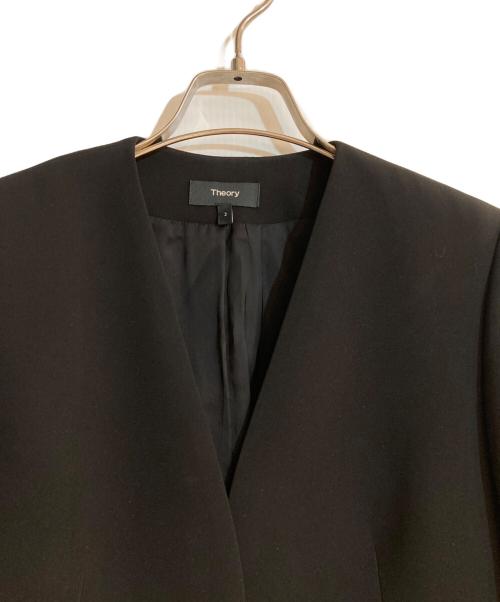 theory（セオリー）theory (セオリー) Admiral Crepe Lindrayia Bノーカラージャケット ブラック サイズ:2の古着・服飾アイテム
