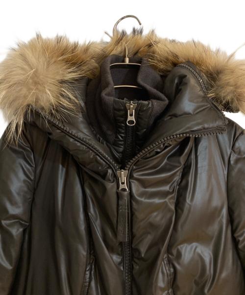 mackage（マッカージュ）mackage (マッカージュ) ファー付きダウンコート ブラウン サイズ:Sの古着・服飾アイテム