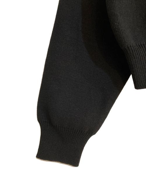 BORDERS at BALCONY（ボーダーズアットバルコニー）BORDERS at BALCONY (ボーダーズアットバルコニー) パールデザインニット ブラック サイズ:36の古着・服飾アイテム