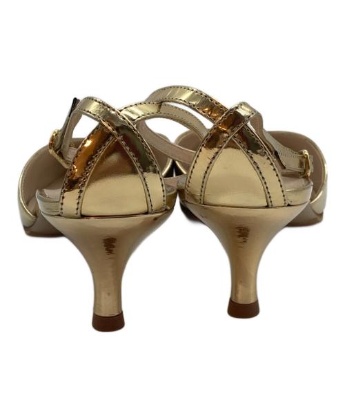 NEBULONIE（ネブローニ）NEBULONIE (ネブローニ) アンクルストラップパンプス ゴールド （REFLEX 11） サイズ:37の古着・服飾アイテム