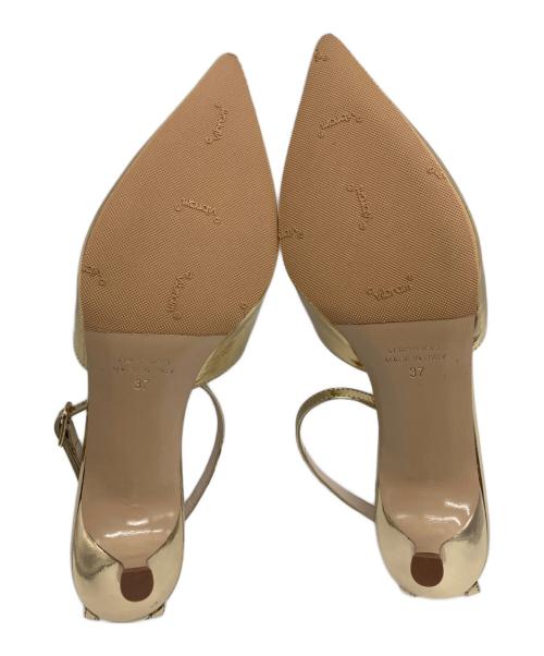 NEBULONIE（ネブローニ）NEBULONIE (ネブローニ) アンクルストラップパンプス ゴールド （REFLEX 11） サイズ:37の古着・服飾アイテム