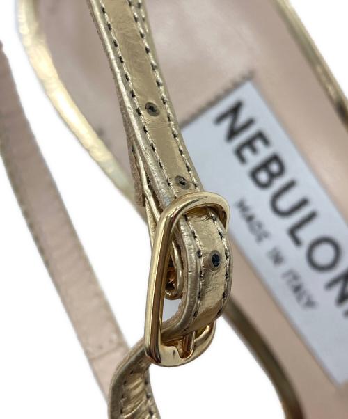NEBULONIE（ネブローニ）NEBULONIE (ネブローニ) アンクルストラップパンプス ゴールド （REFLEX 11） サイズ:37の古着・服飾アイテム