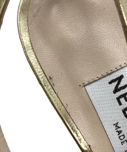 NEBULONIE（ネブローニ）NEBULONIE (ネブローニ) アンクルストラップパンプス ゴールド （REFLEX 11） サイズ:37の古着・服飾アイテム