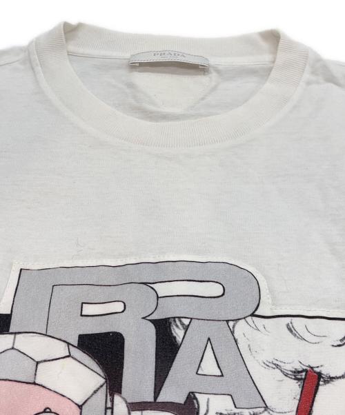 PRADA（プラダ）PRADA (プラダ) アートワークプリントTシャツ ホワイト サイズ:Mの古着・服飾アイテム