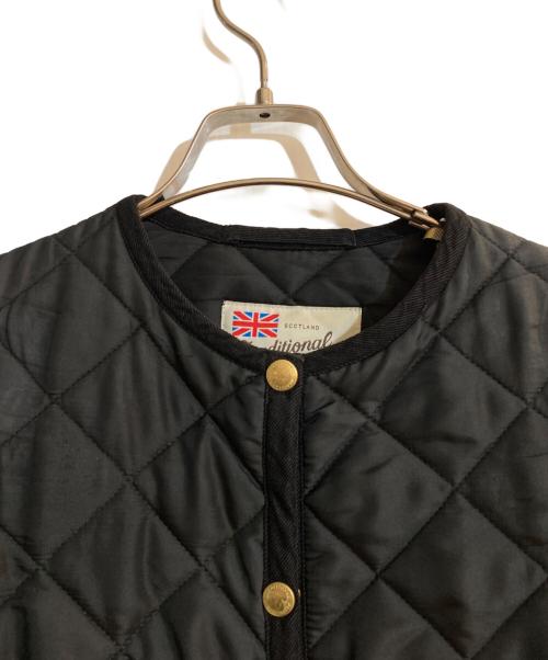 Traditional Weatherwear（トラディショナルウェザーウェア）Traditional Weatherwear (トラディショナルウェザーウェア) NOLLEY'S (ノーリーズ) ARKLEY LONG 別注キルティングコート ブラック サイズ:34の古着・服飾アイテム