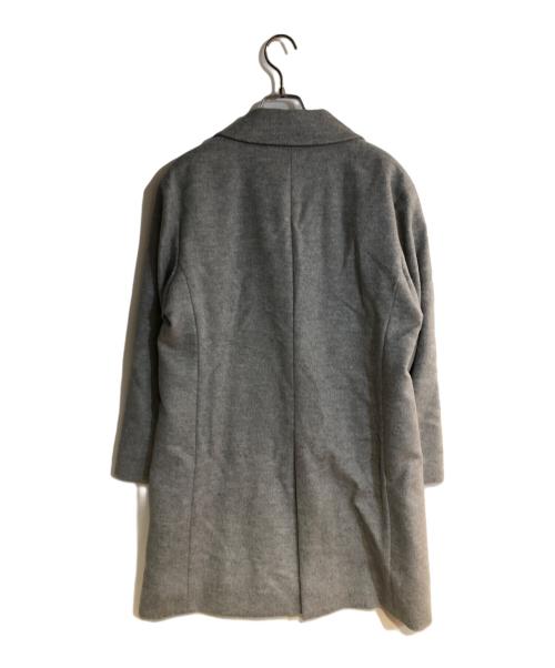 23区（ニジュウサンク）23区 (ニジュウサンク) アンゴラ混ダブルブレストコート グレー サイズ:36の古着・服飾アイテム