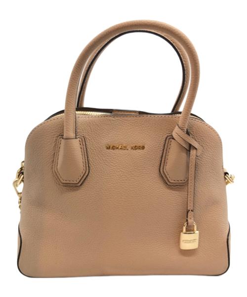 MICHAEL KORS（マイケル・コース）MICHAEL KORS (マイケル・コース) ドームサッチェル2WAYショルダーバッグ ベージュの古着・服飾アイテム