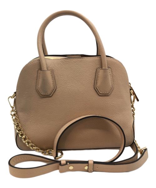 MICHAEL KORS（マイケル・コース）MICHAEL KORS (マイケル・コース) ドームサッチェル2WAYショルダーバッグ ベージュの古着・服飾アイテム