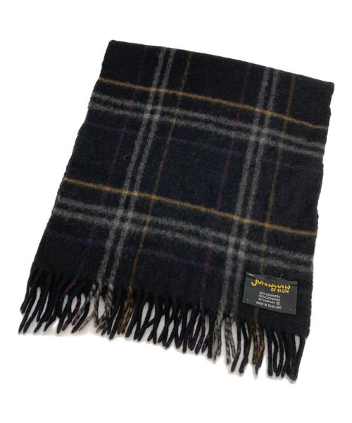 JOHNSTONS OF ELGIN（ジョンストンズオブエルガン）JOHNSTONS OF ELGIN (ジョンストンズオブエルガン) カシミヤマフラー ブラックの古着・服飾アイテム
