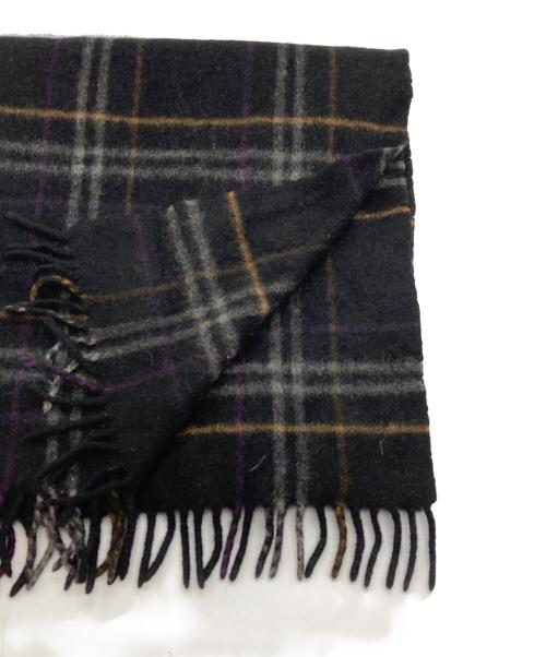 JOHNSTONS OF ELGIN（ジョンストンズオブエルガン）JOHNSTONS OF ELGIN (ジョンストンズオブエルガン) カシミヤマフラー ブラックの古着・服飾アイテム