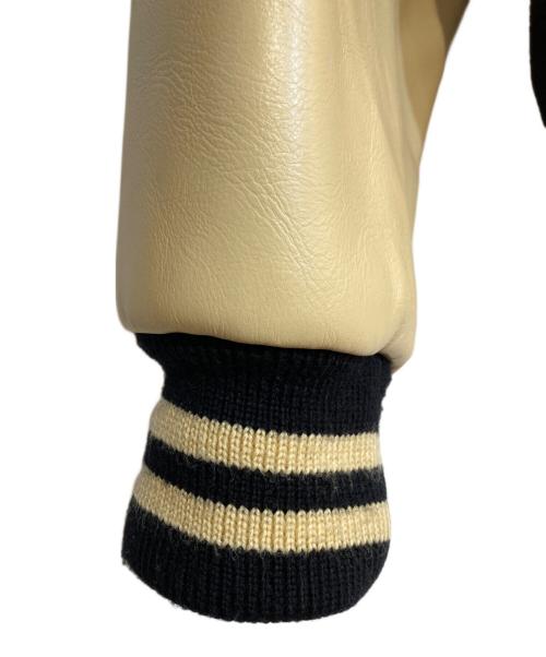 VAN（ヴァン）VAN (ヴァン) アーチロゴ袖レザースタジャン ネイビー サイズ:LLの古着・服飾アイテム