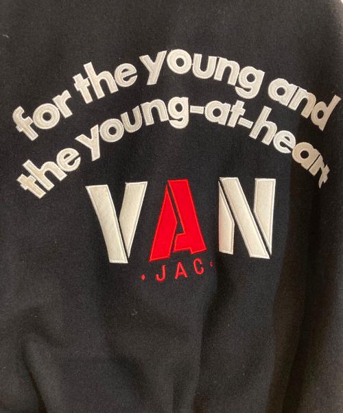VAN（ヴァン）VAN (ヴァン) アーチロゴ袖レザースタジャン ネイビー サイズ:LLの古着・服飾アイテム