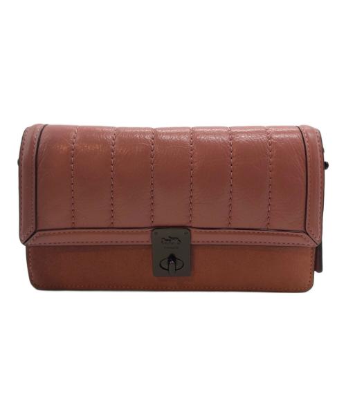 COACH（コーチ）COACH (コーチ) ハットン クラッチ ウィズ キルティング ピンクの古着・服飾アイテム