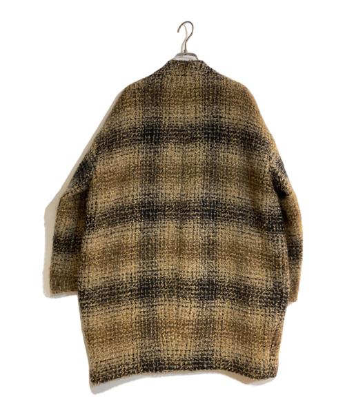 journal standard L'essage（ジャーナルスタンダード レサージュ）journal standard L'essage (ジャーナルスタンダード レサージュ) ノーカラーツイードコート ブラウン サイズ:FREEの古着・服飾アイテム
