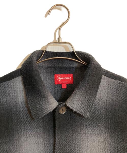 SUPREME（シュプリーム）Supreme (シュプリーム) 20FW Shadow Plaid Fleece Shirt/シャドウ プレイド チェック フリース シャツ グレー サイズ:ｌの古着・服飾アイテム