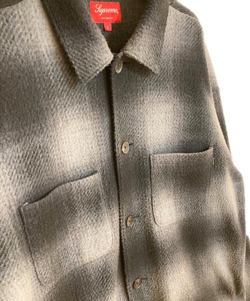 SUPREME（シュプリーム）Supreme (シュプリーム) 20FW Shadow Plaid Fleece Shirt/シャドウ プレイド チェック フリース シャツ グレー サイズ:ｌの古着・服飾アイテム