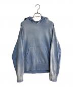VISVIMビズビム）の古着「23ss ダメージ加工プルオーバーパーカー/COURT HOODIE P.O CRASH」｜ブルー
