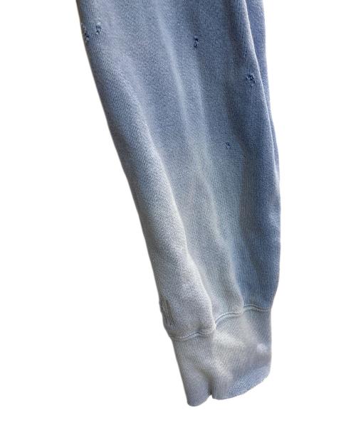 VISVIM（ビズビム）VISVIM (ビズビム) 23ss ダメージ加工プルオーバーパーカー/COURT HOODIE P.O CRASH ブルー サイズ:3の古着・服飾アイテム