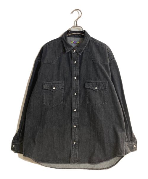 is-ness（イズネス）is-ness (イズネス) 25AW WESTERN SHIRTS (Enzyme Wash) インディゴ サイズ:Mの古着・服飾アイテム