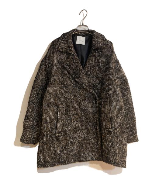 CLANE（クラネ）CLANE (クラネ) ミックスループツイードボックスコート ブラック サイズ:1の古着・服飾アイテム
