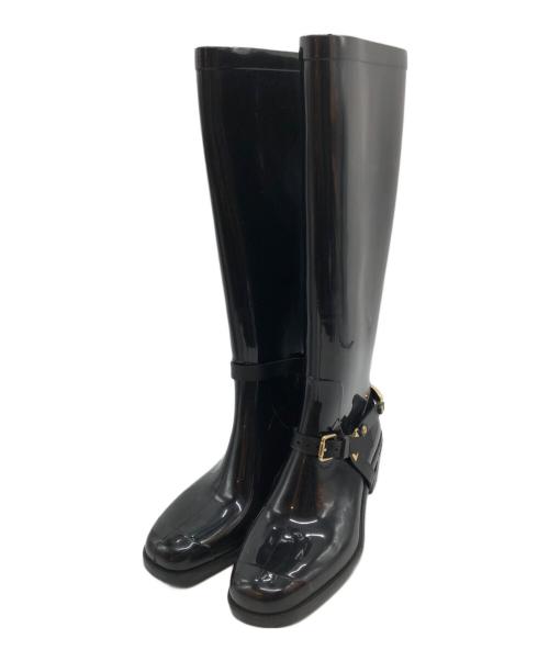 JIMMY CHOO（ジミーチュウ）JIMMY CHOO (ジミーチュウ) ラバージョッパーブーツ ブラック サイズ:37の古着・服飾アイテム