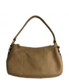 PRADA（プラダ）の古着「レザーワンショルダーバッグ」｜ベージュ