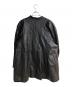 PIERRE BALMAIN (ピエール バルマン) オールドノーカラーレザーコート ブラック サイズ:不明：10000円