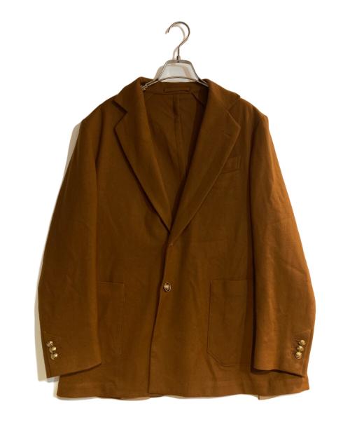 la favola（ラ ファーヴォラ）la favola (ラ ファーヴォラ) ウールフランネル金ボタン2Ｂジャケット ブラウン サイズ:2の古着・服飾アイテム