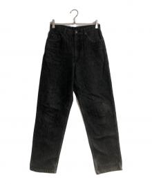 COMME des GARCONS HOMME（コムデギャルソン オム）の古着「テーパードブラックデニムパンツ」｜ブラック