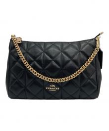 COACH（コーチ）の古着「キルティングレザーショルダーバッグ」｜ブラック