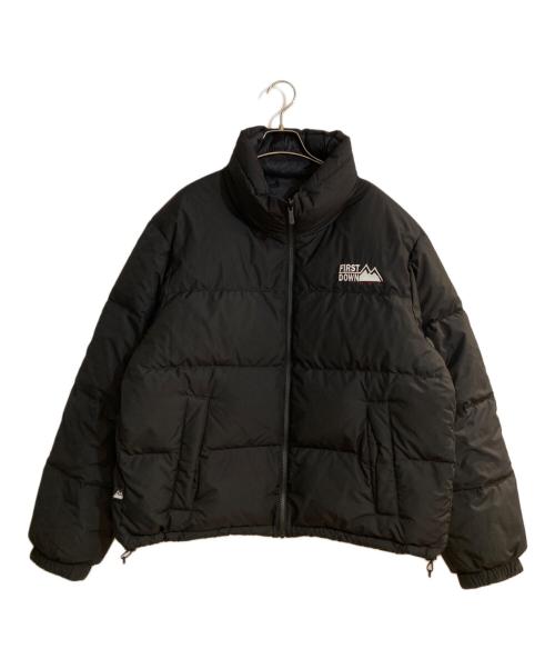 FIRST DOWN（ファーストダウン）FIRST DOWN (ファーストダウン) BUBBLE DOWN JACKET SHORT ブラック サイズ:Ｌの古着・服飾アイテム