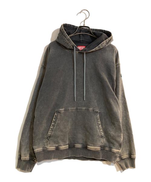 DIESEL（ディーゼル）DIESEL (ディーゼル) D-Um-Rib Track Denim Hoodie ブラック サイズ:XSの古着・服飾アイテム