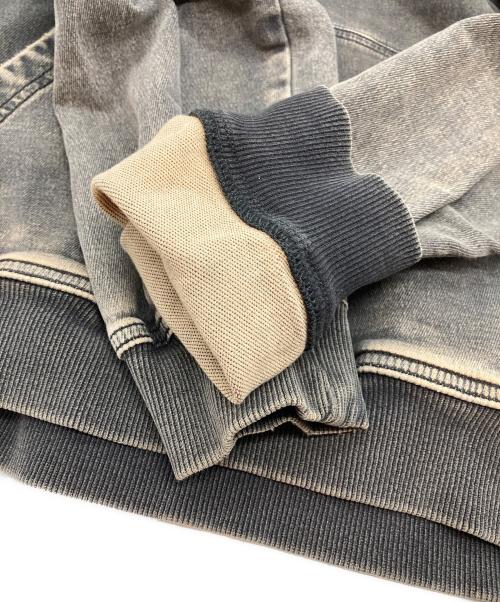 DIESEL（ディーゼル）DIESEL (ディーゼル) D-Um-Rib Track Denim Hoodie ブラック サイズ:XSの古着・服飾アイテム