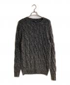 LARDINIラルディーニ）の古着「アルパカブレンドケーブルニット」｜ネイビー