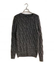 LARDINI（ラルディーニ）の古着「アルパカブレンドケーブルニット」｜ネイビー