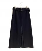 LIVIANA CONTIリビアナコンティ）の古着「オーバースリットベルテッドスカート」｜ネイビー