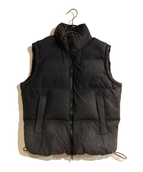 DIESEL（ディーゼル）DIESEL (ディーゼル) W-RAVEEL-SL ヴィンテージ加工ダウンベスト ブラック サイズ:44の古着・服飾アイテム