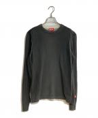 DIESELディーゼル）の古着「K-DENIM-ROUND コーティングクルーネックニット」｜グレー