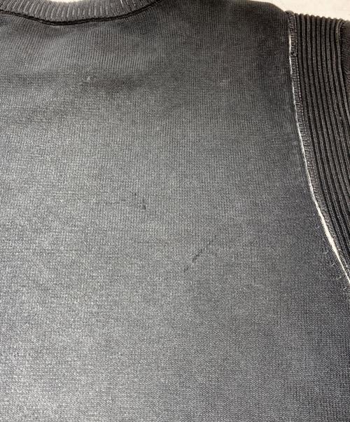 DIESEL（ディーゼル）DIESEL (ディーゼル) K-DENIM-ROUND コーティングクルーネックニット グレー サイズ:Mの古着・服飾アイテム